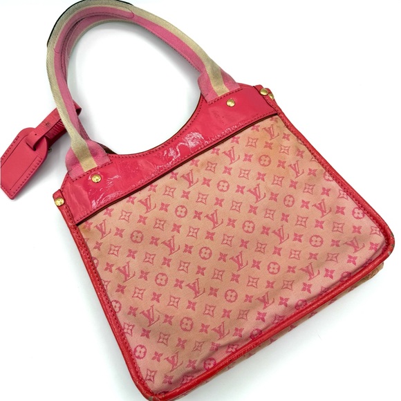 Louis Vuitton Strawberry Pink Monogram Mini Lin Sac Kathleen Bag - Picture 2 of 13